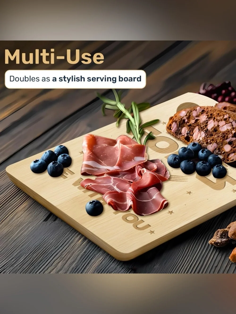 BUY NOW! May The Fork Be with You Cutting Board Set - NEW Organic Bamboo